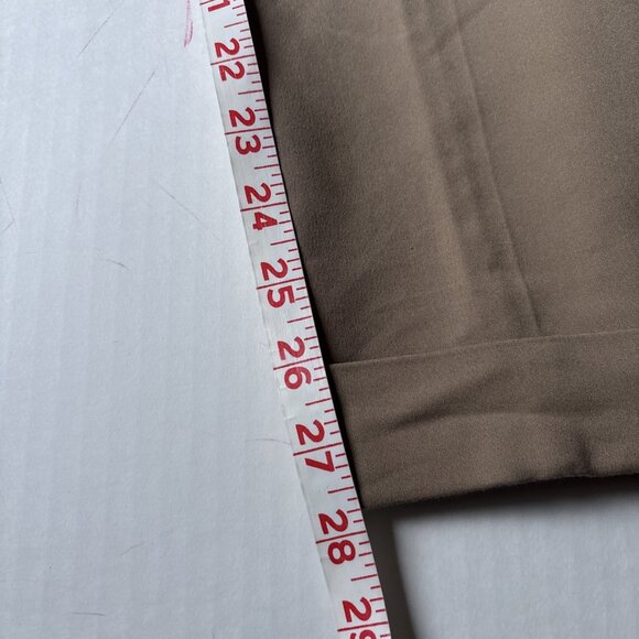 Zara Tan Dress Pants Cuffed Cotton Blend Size 8 - Picture 6 of 7